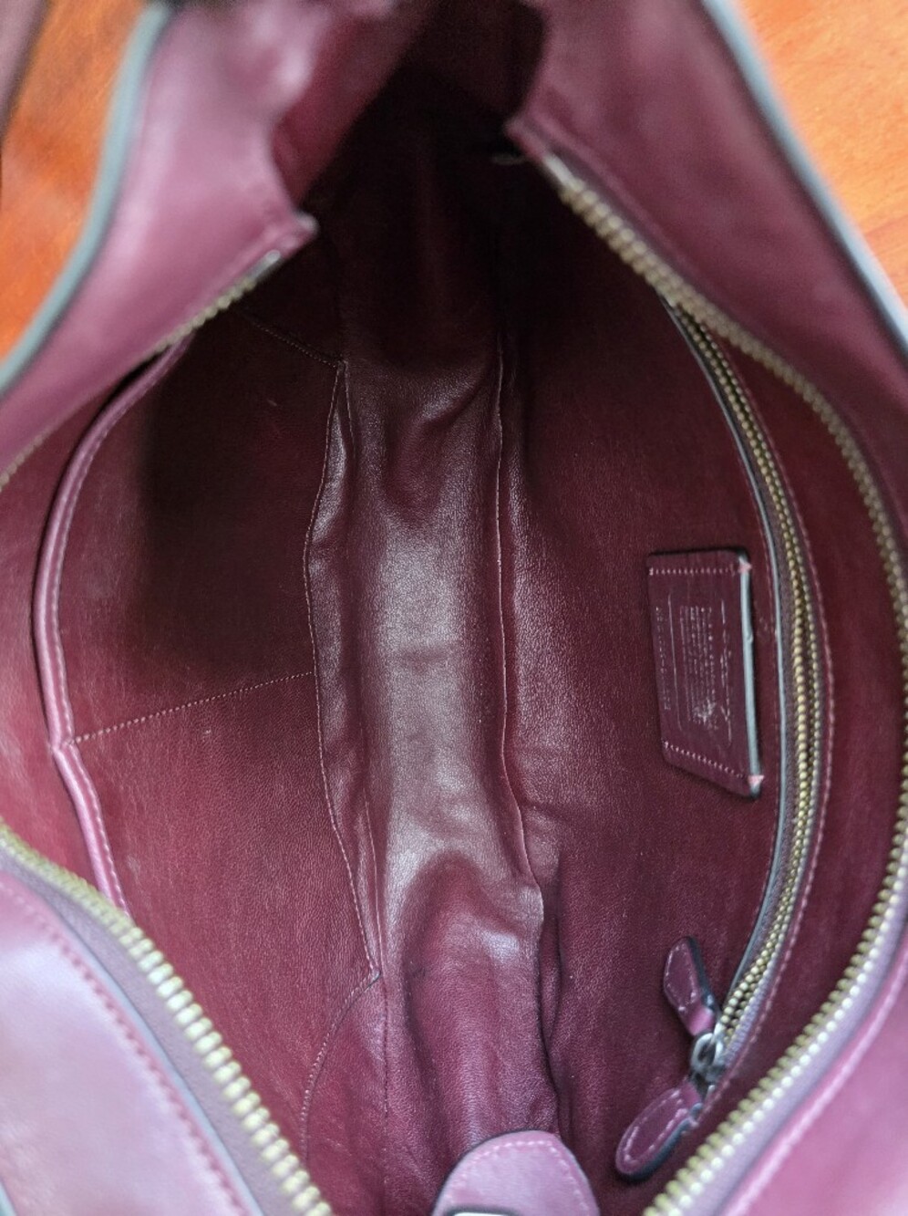 Coach 21025E Mae Hobo Oxblood Leather Shoulder Crossbody Bag - Picture 13 of 16
